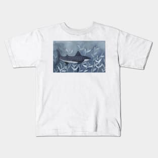 Whimsical Whale Shark in Watercolor Kids T-Shirt